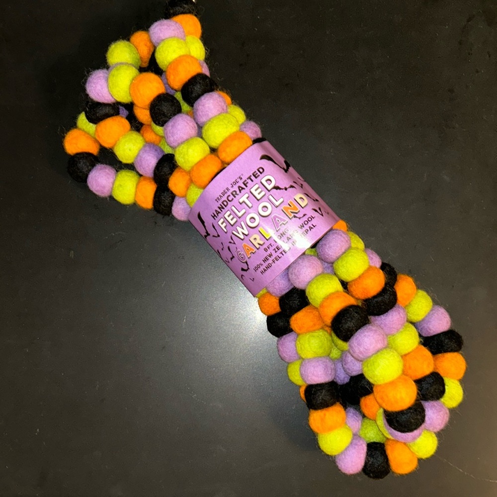 NWT Trader Joe’s Felted Wool Garland